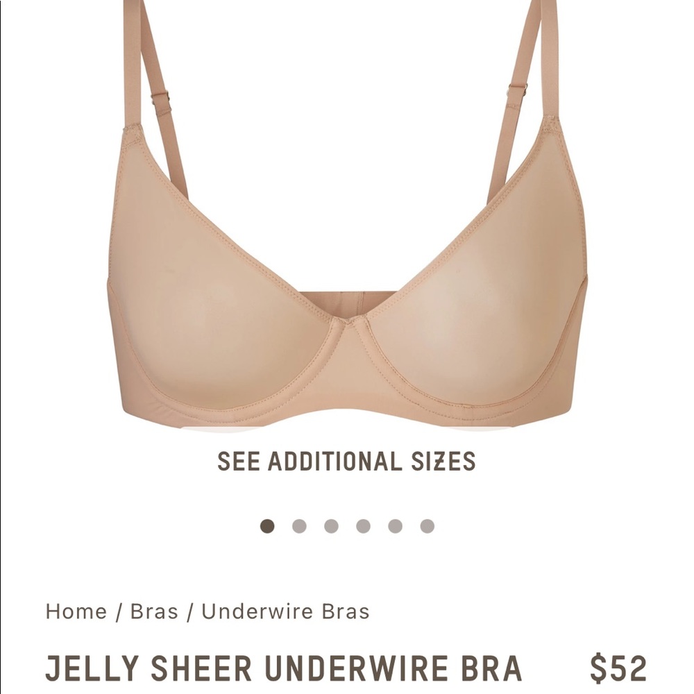 Skims Jelly Sheer Underwire Bra in Clay